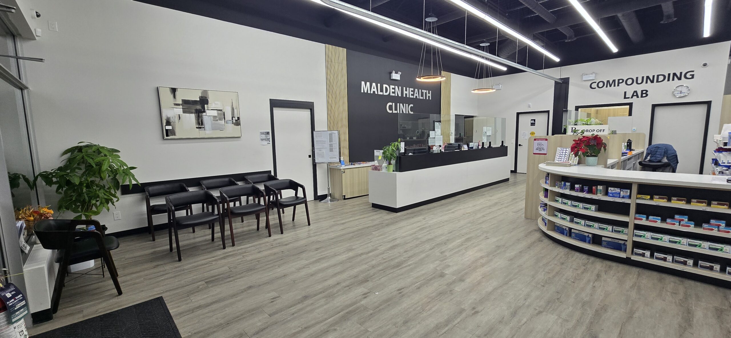 Malden Health Walk-in Clinic reception area